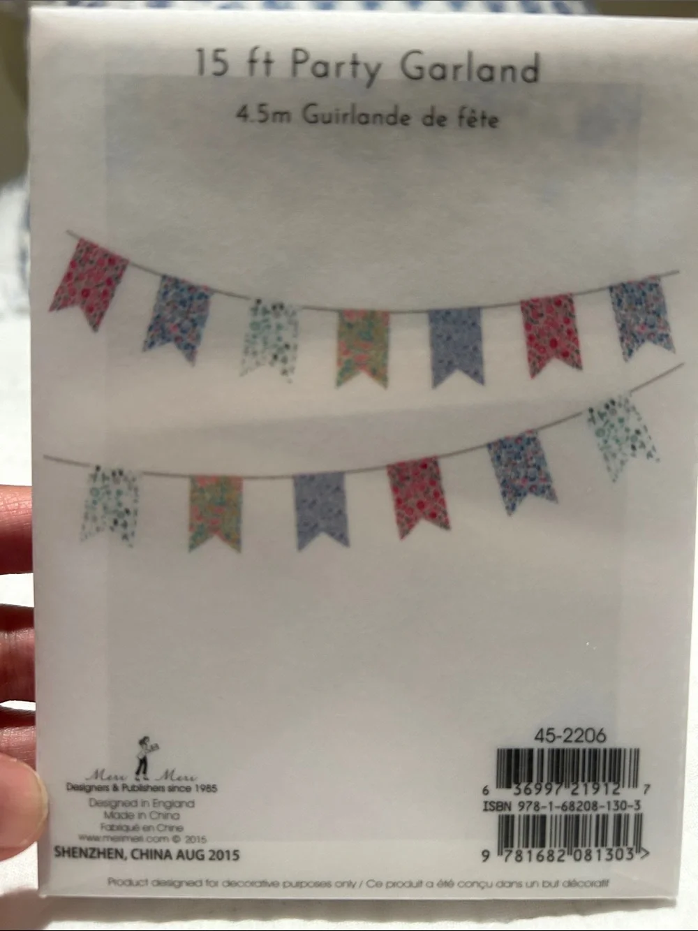 Meri Meri for Liberty Floral paper Garland